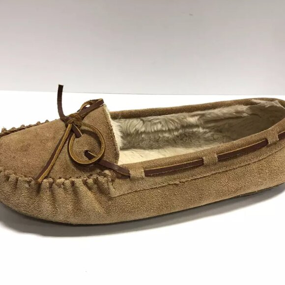 Minnetonka Women’s Cally Brown Slip On Moccasin Slipper Size 10 M - Picture 3 of 6